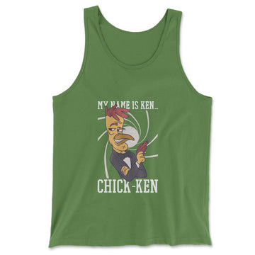 Chicken Spy Men/Unisex Tank in Leaf color